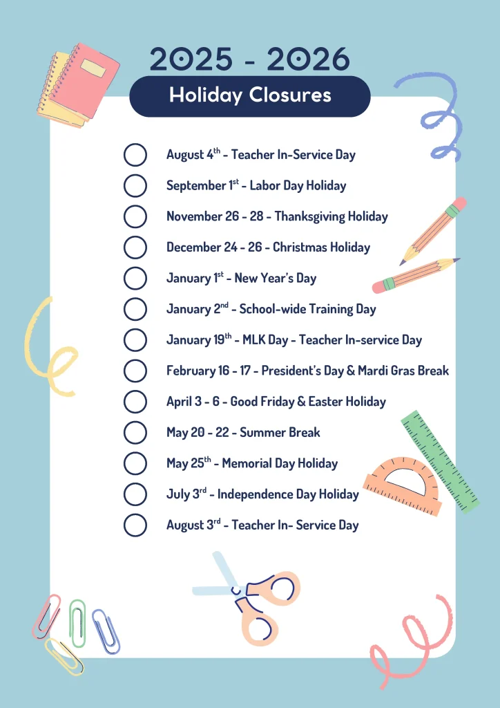 25-26 Closure List