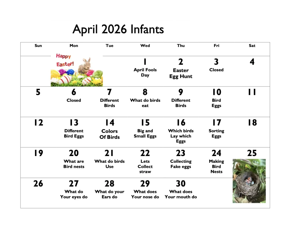 lake forest infant calendar