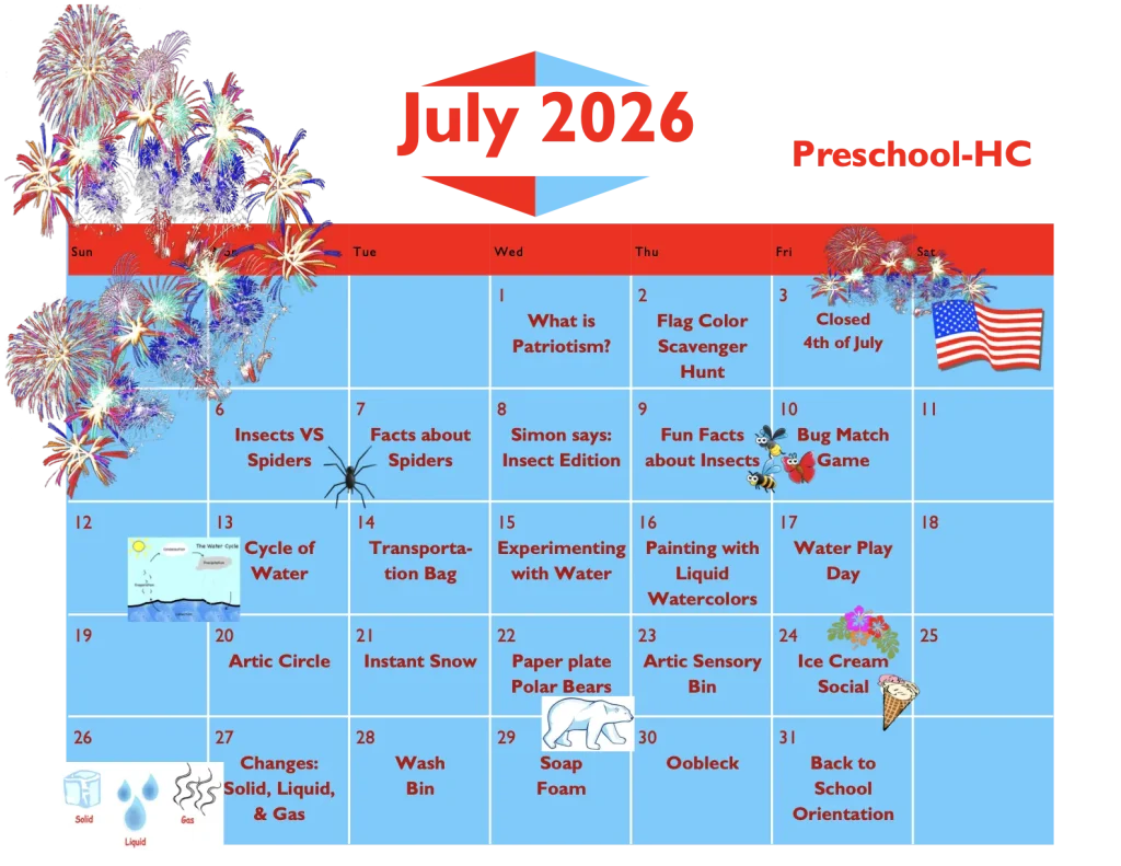 july calendar